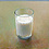 Glass of milk with backlight